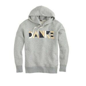 J.Crew “Danke” Grey Sweatshirt Hoodie Size L